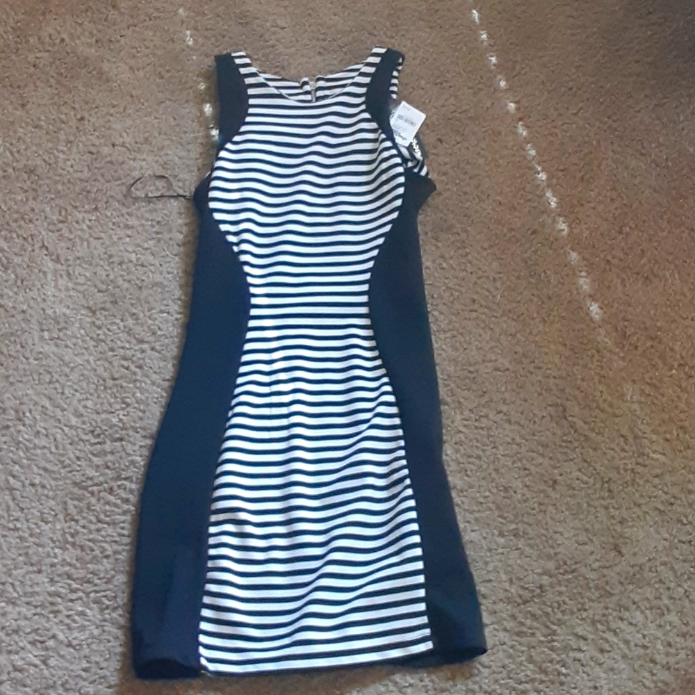 A black and white dress